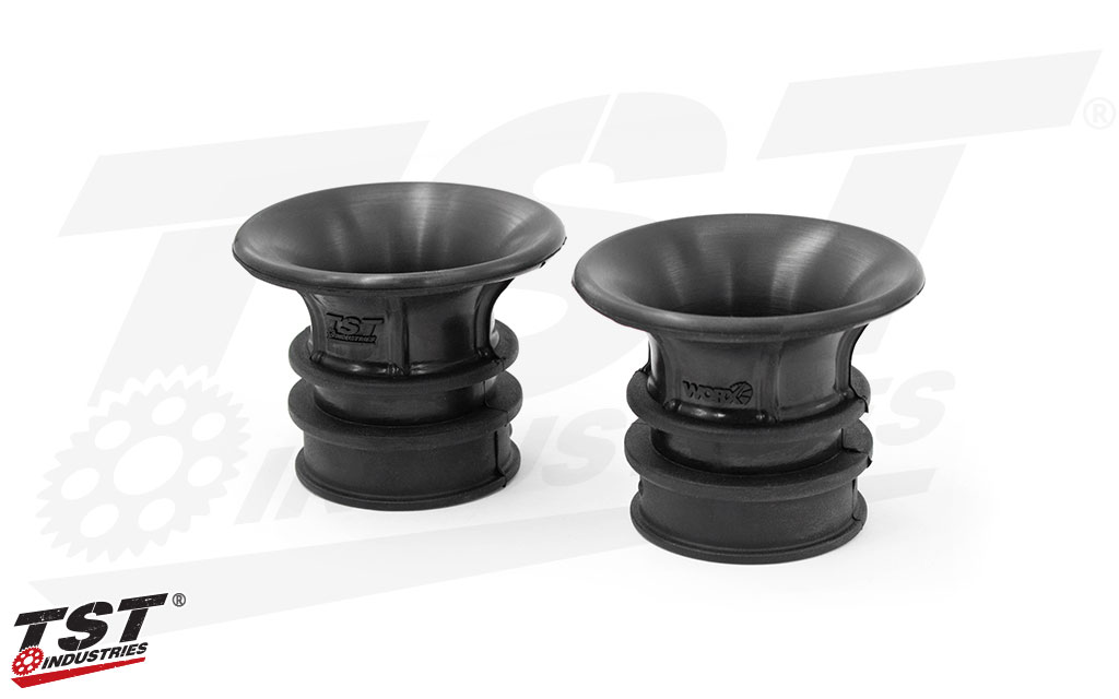 Includes our exclusive TST WORX V2 Velocity Stacks for optimized airflow in the Ninja 400 airbox.