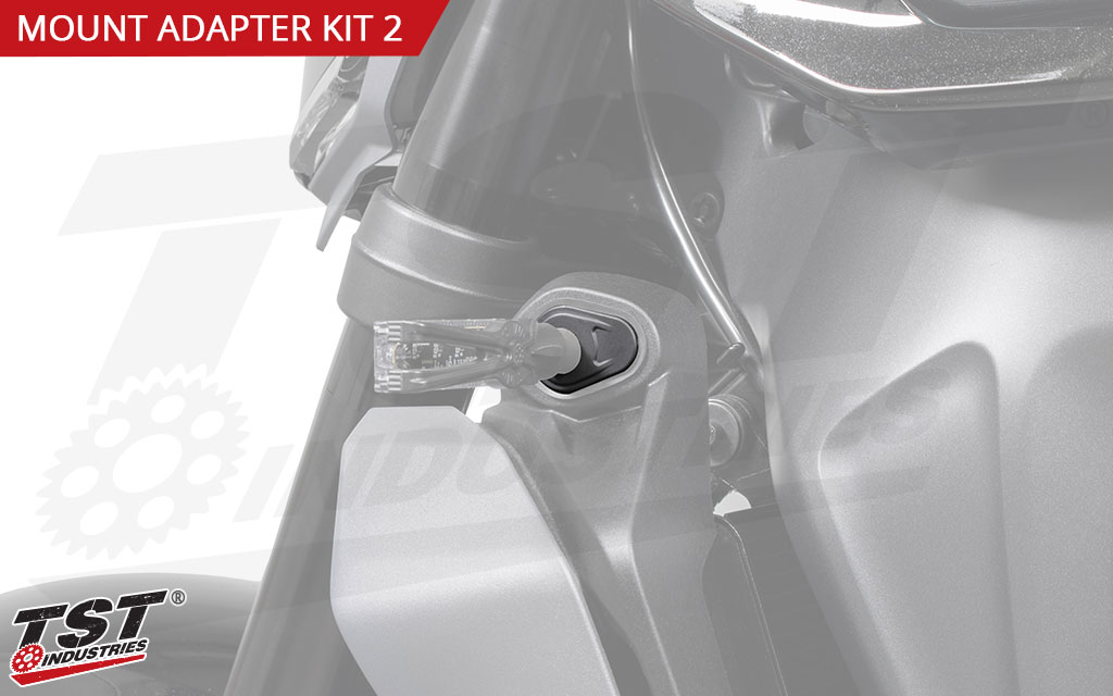 Securely mount your pod turn signals with our TST Pod Turn Signal Mount Adapter Kit.