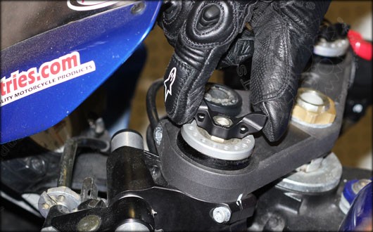 Strada 7 Racing 14mm Fork Pre-load Adjusters Pair Black for Yamaha R1 1998-2010 
