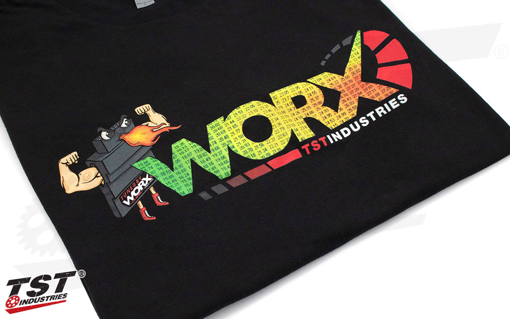 High-quality WORX logo screen print.