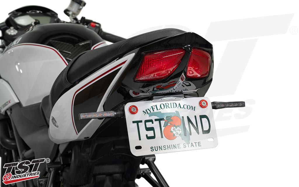 SHOWN WITH EXTRA COMPONENTS SOLD SEPARATELY - Add TST LED Turn Signals for a totally revamped tail section.
