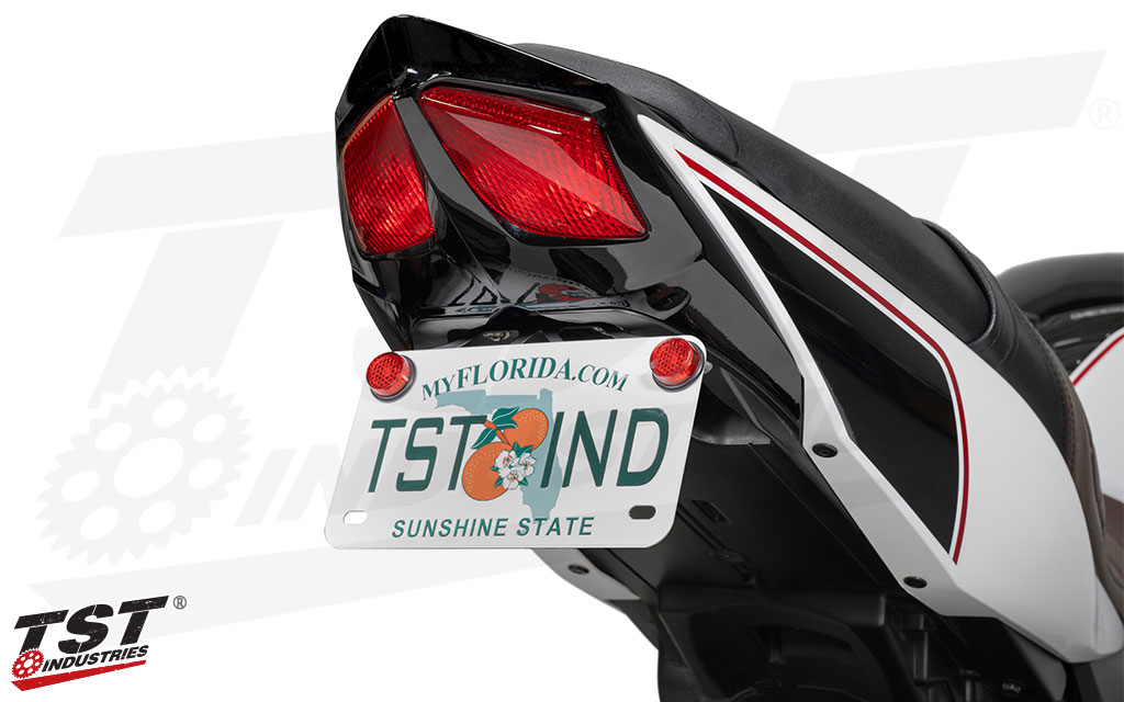 2017-2019 SUZUKI SV650 Fender Eliminator/Tail Tidy Black with Led License Plate Light Compatible with OEM/Stock Turn Signal
