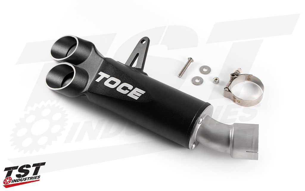 What's included in the Toce Razor Tip Slip-On Exhaust for the 2017+ Honda CBR1000RR.