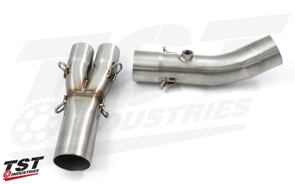 Mid pipe for the Yamaha R3 / MT-03 Toce Razor Tip Exhaust System.