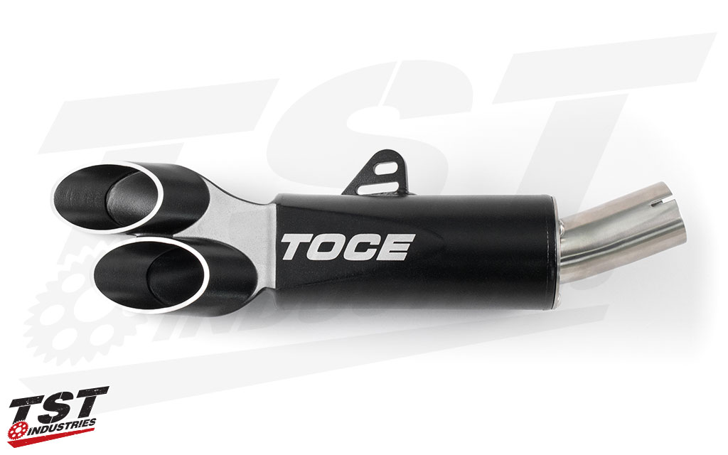 Toce Razor Tip exhaust canister design.