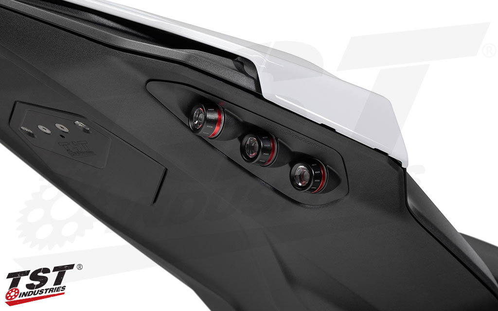 Designed to perfectly fit within the tail of the 2023+ BMW S1000RR.