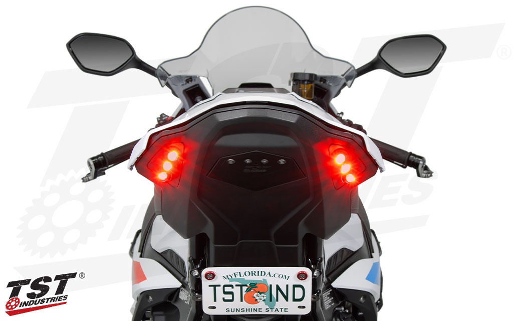 Running light mode Illuminates With High-Powered LEDs To Draw Attention To Your BMW S1000RR.