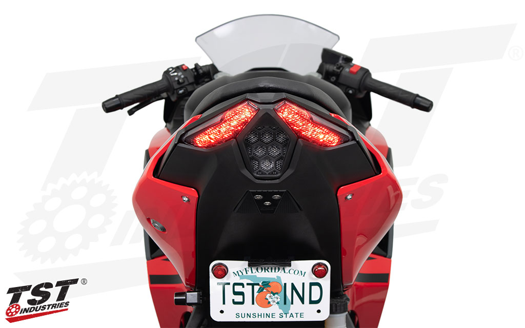 TST Programmable And Sequential LED Integrated Tail Light For Kawasaki Ninja 500 2024+