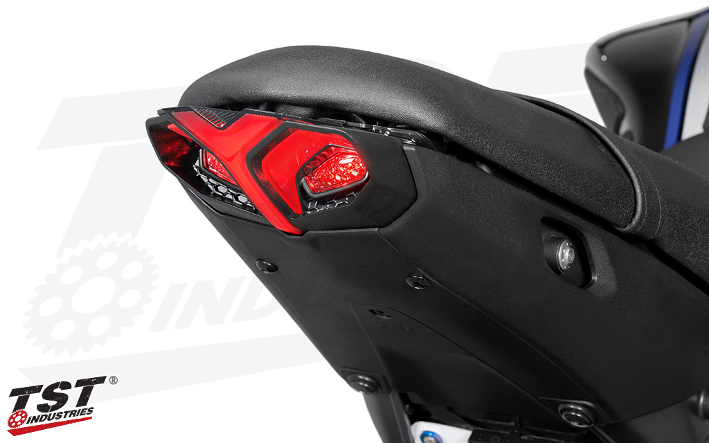 The 2021-2023 Yamaha MT-09 received our most advanced and sophisticated tail light design we've created so far.