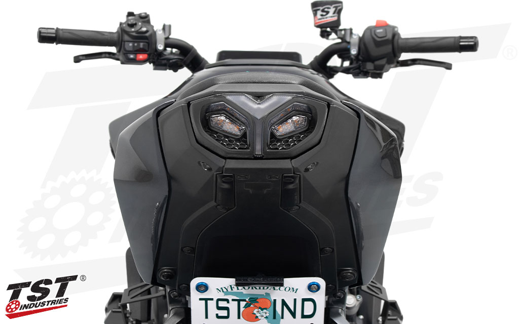 TST Programmable And Sequential LED Integrated Tail Light For Yamaha MT-09 2024+ - NON-BLEMISHED Unit Shown
