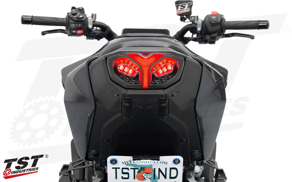 TST Programmable And Sequential LED Integrated Tail Light For Yamaha MT-09 2024+ - NON-BLEMISHED Unit Shown