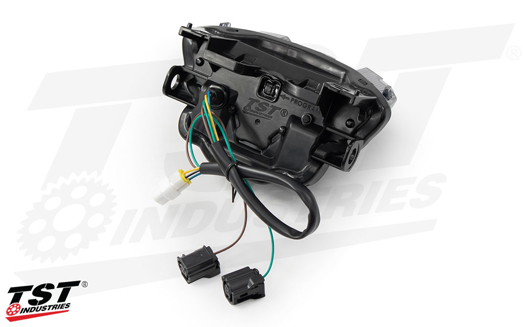 Features a plug and play connections and an easy-to-access program button.