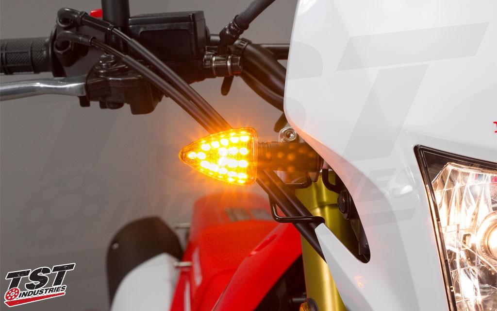 TST ARO18 LED Pod Turn Signals contain 18 super bright LEDs in each signal. 