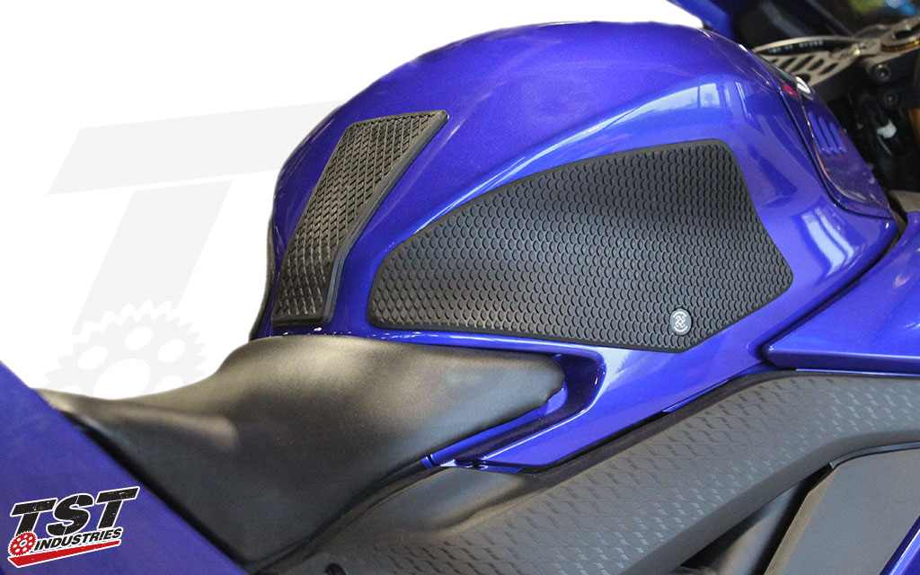 Decrease body fatigue and protect your R3's paint with TechSpec Gripster Tank Grips.