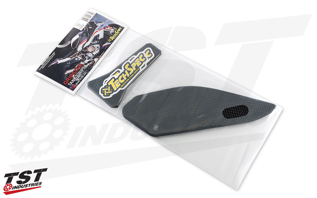 What's included with the TechSpec Gripster Tank Grips for BMW S1000RR 2020+.