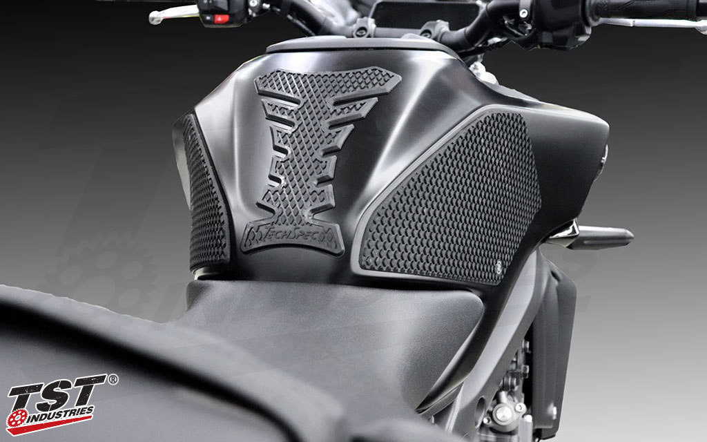 Includes two large side tank grips and a center tank protector.