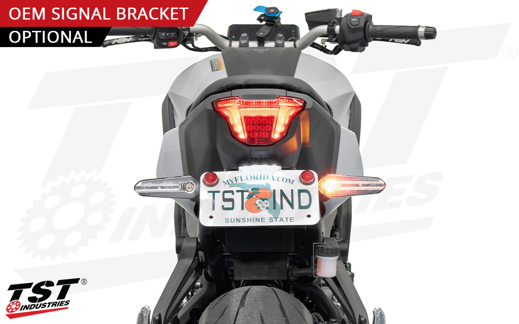 Remount your MT-07 stock turn signals with our easy to install bracket.