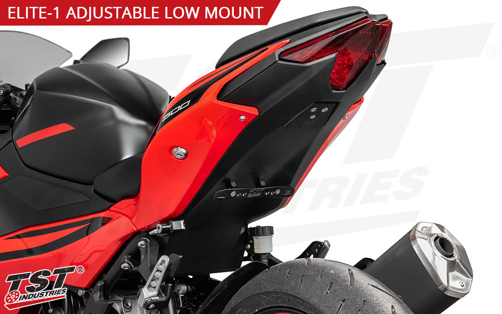Choose our the Elite-1 Adjustable Low-Mount Fender Eliminator kit for a sleek and tucked tail tidy design.