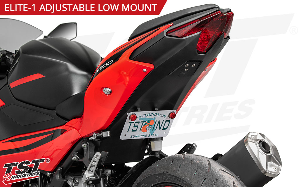 TST Elite-1 Low Mount Fender Eliminator Kit on the Kawasaki Ninja 500.