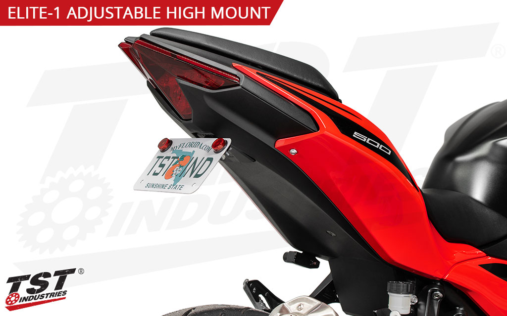 TST Elite-1 Adjustable High Mount Fender Eliminator Kit on the Kawasaki Ninja 500