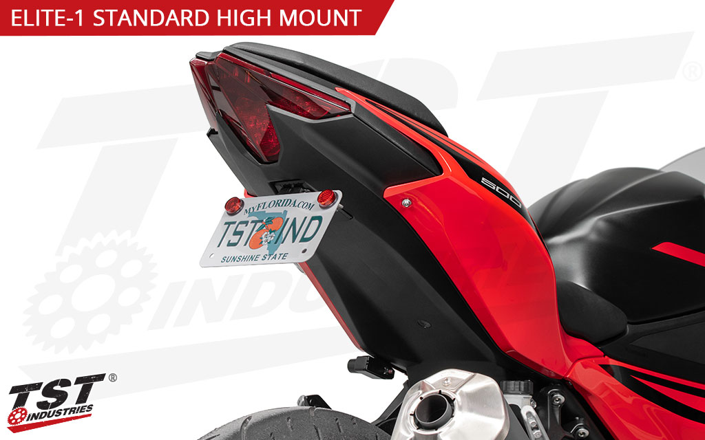 TST Elite-1 Standard High Mount Fender Eliminator Kit on the Kawasaki Ninja 500.