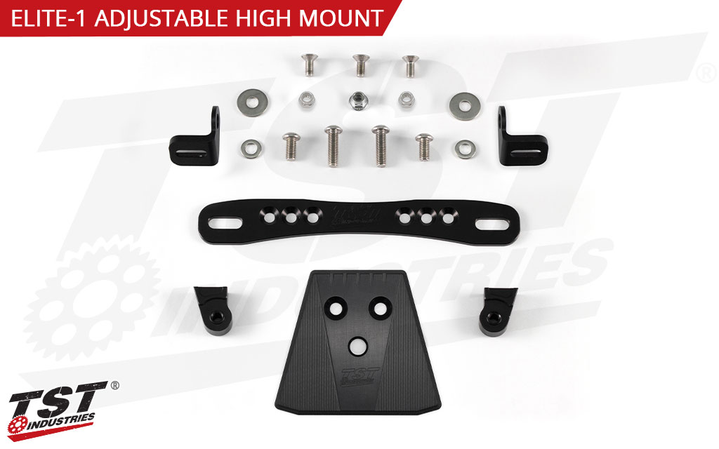 TST Fender Eliminator for Kawasaki Ninja 500 / Z500 2024+ - Elite-1 Adjustable High Mount Kit.