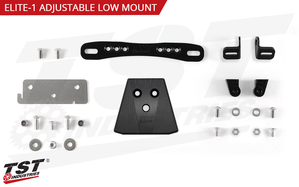 TST Fender Eliminator for Kawasaki Ninja 500 / Z500 2024+ - Elite-1 Adjustable Low Mount Kit.