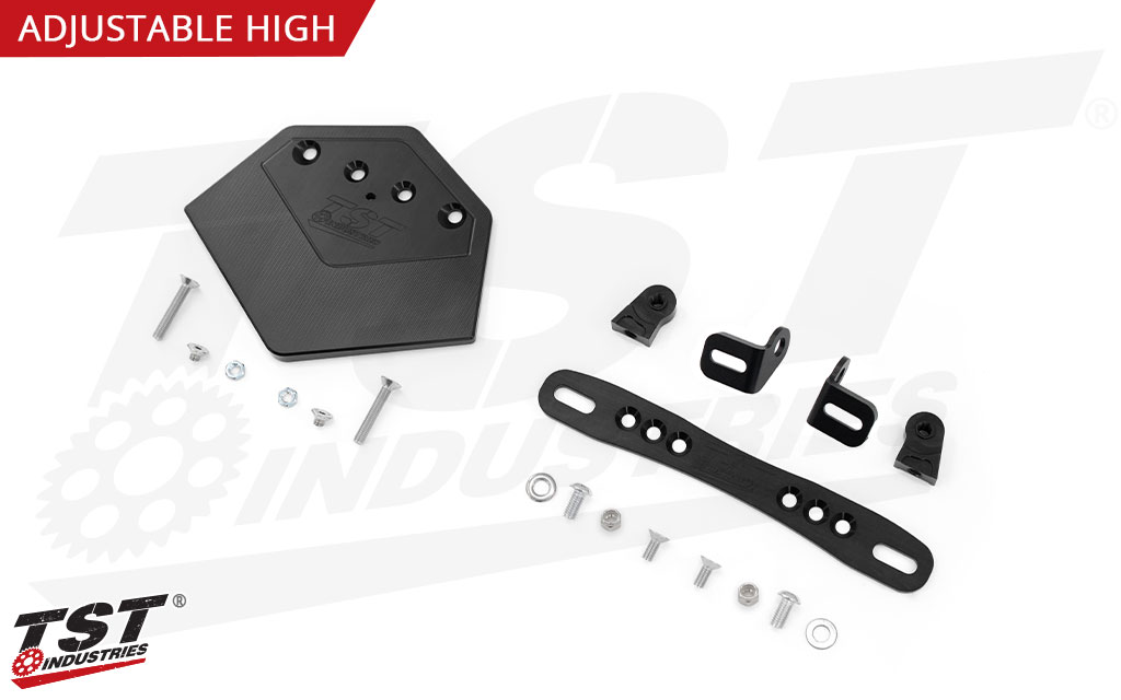 What's included in the TST Adjustable High Elite-1 Fender Eliminator for the 2023+ BMW S1000RR.