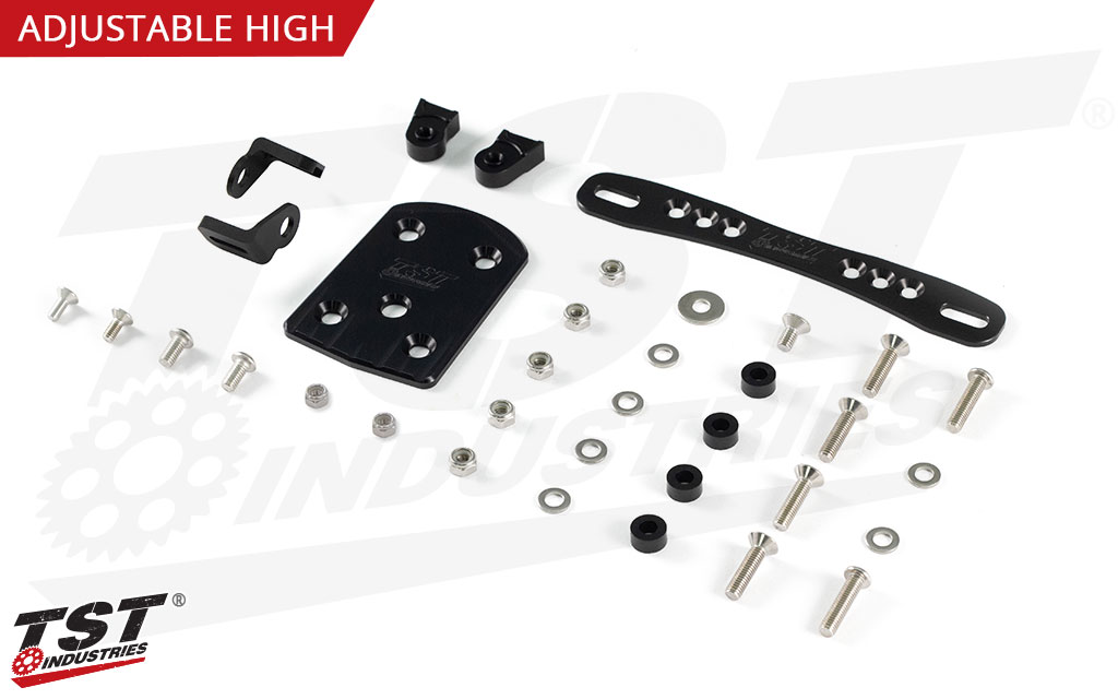 Adjustable High Mounted Elite-1 Fender Eliminator for the Kawasaki ZX-6R.