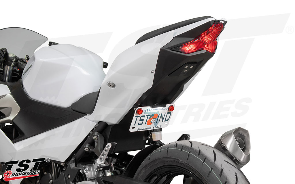 Combine this low mount tail tidy with other TST Industires parts to overhaul your Kawasaki.