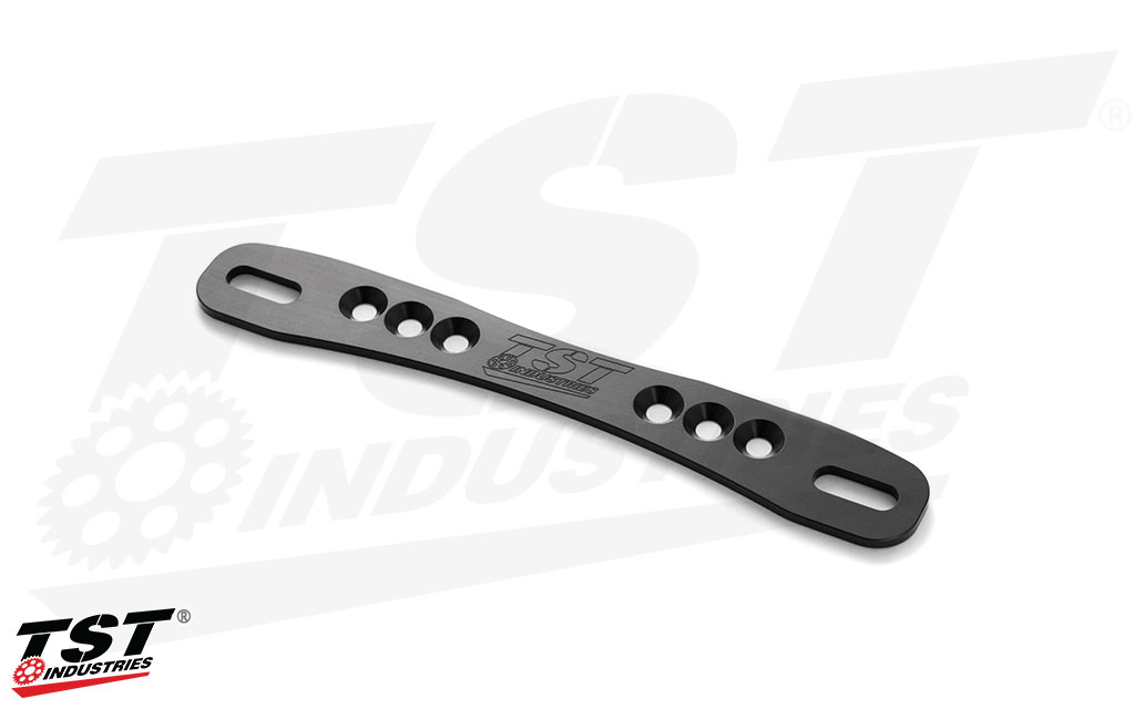 CNC machined aluminum components feature a durable black anodized finish.