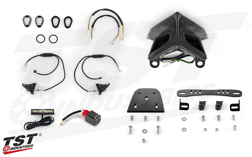 TST Hyperpack for Kawasaki Z125 PRO 2017+ - Shown without optional MECH-GTR Running Light Kit
