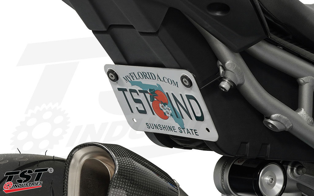 Mount your license plate in a tucked position against the undertail.