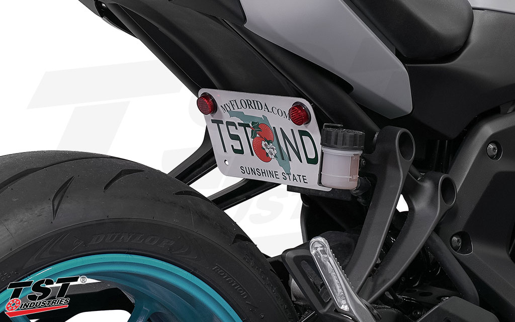 Mount your MT-07 license plate in a tucked and low position.