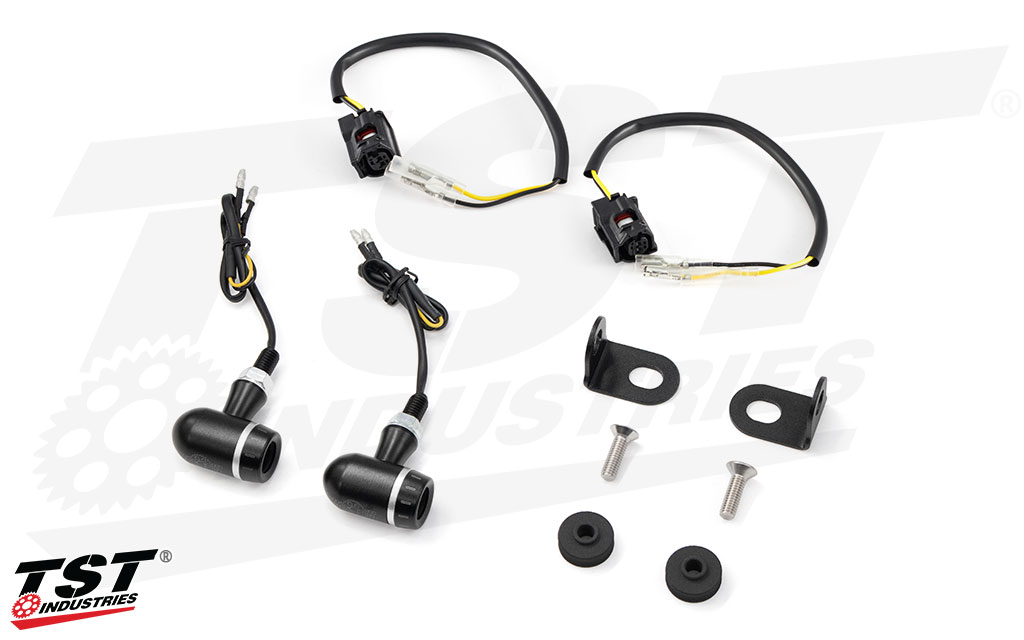 What's included in the TST Low-Mount Rear Pod Turn Signal Kit for Yamaha YZF-R9 2025+.