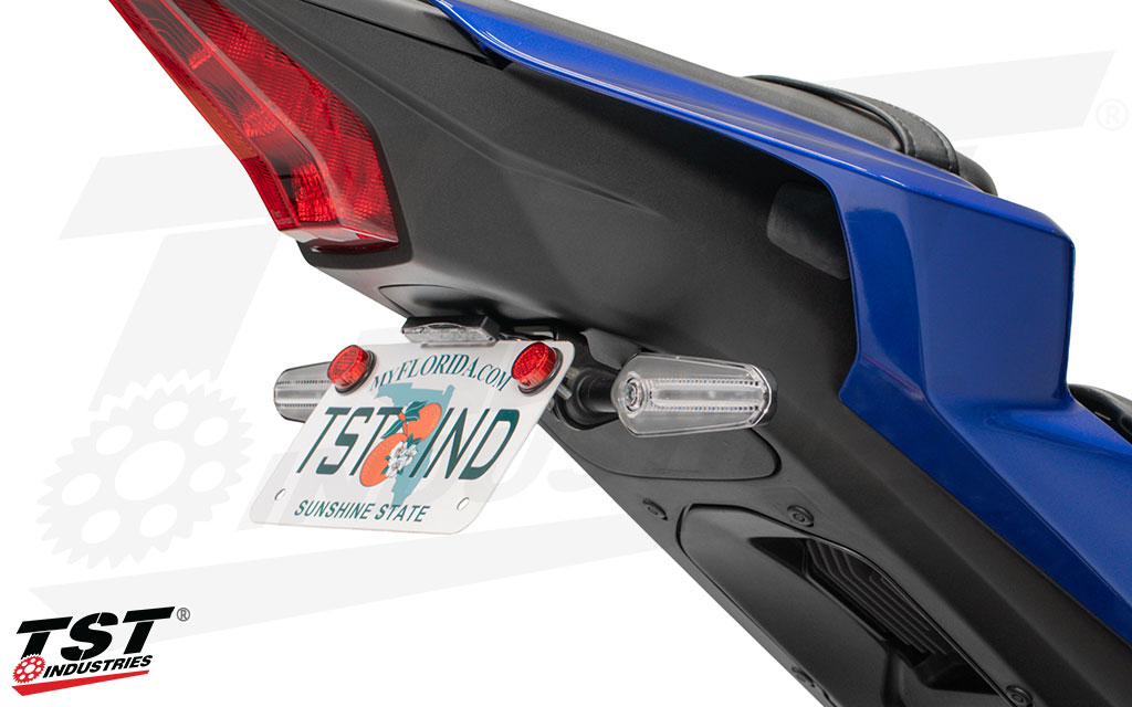 Remount the OEM Yamaha YZF-R3 rear turn signal on your TST Elite-1 High Mount Fender Eliminator.