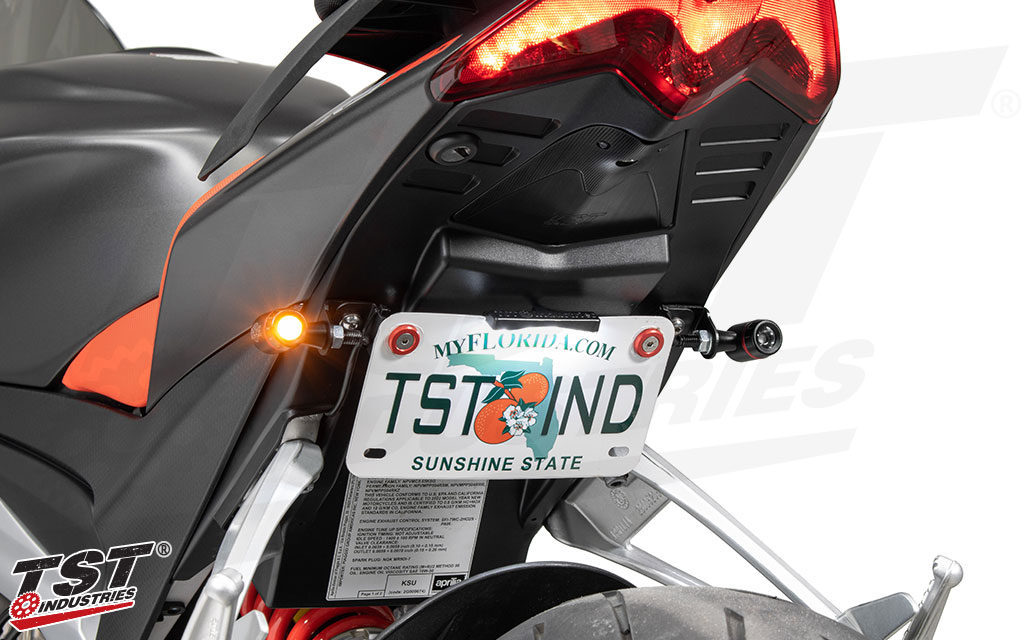 Can be mounted with the TST Low Mount Elite-1 Fender Eliminator.
