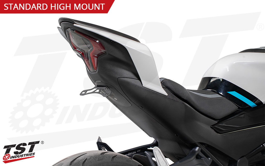 Mount your license plate with our lightweight fixed-Position bracket.