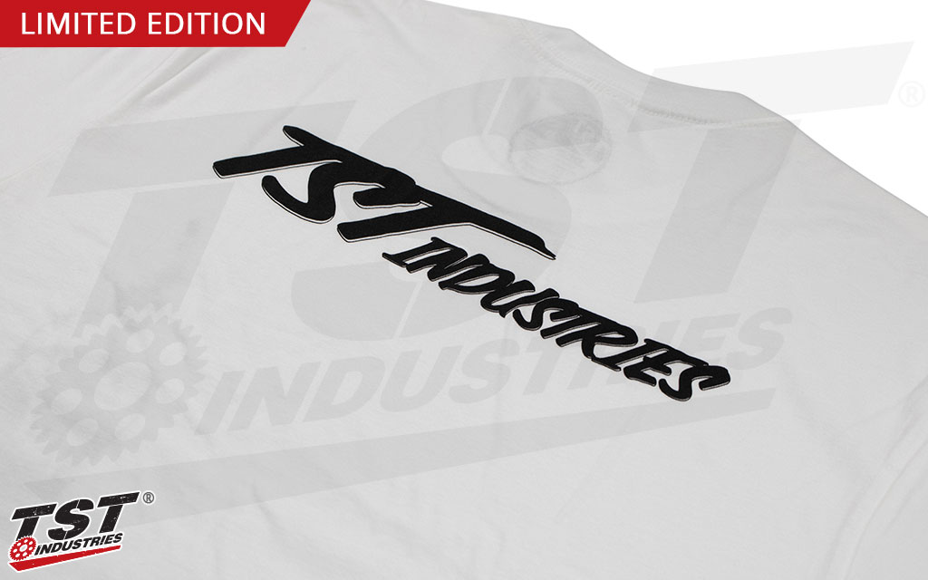bold yet simple back design reps your favorite motorcycle parts company.