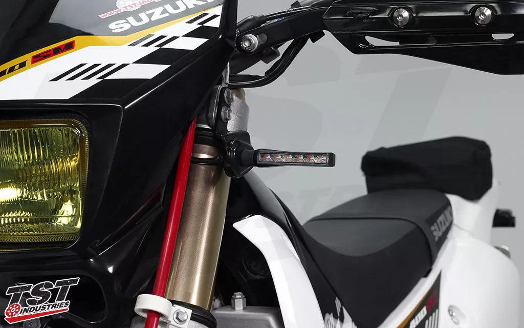 TST Mount Adapter Kit on the Suzuki DRZ400S.