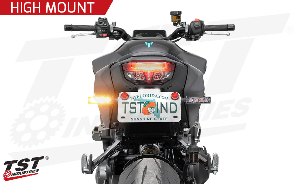 upgrade your 2024+ Yamaha MT-09 with bright aftermarket LED turn signals from TST Industries.