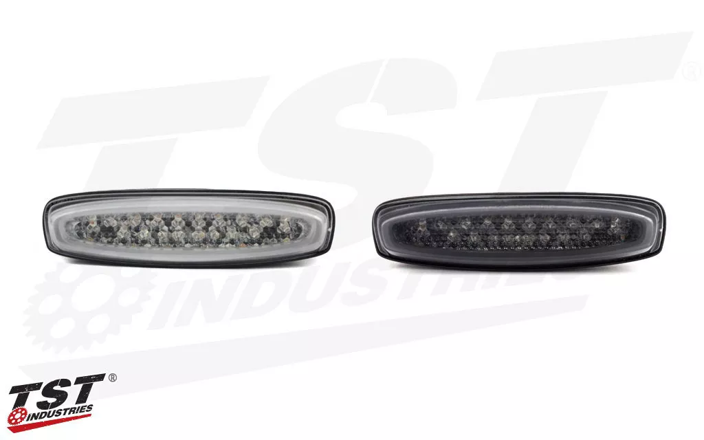 Compare the clear and smoked LED Integrated tail light tint.