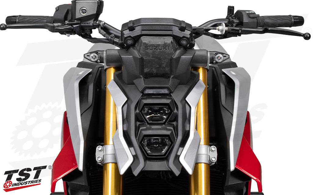 TST MECH-EVO LED Front Turn Signals are designed to look when your bike is on or off.