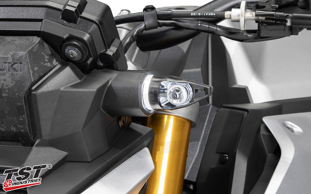 Plug and play wiring make installation a breeze on your 2022+ Suzuki GSX-S1000.