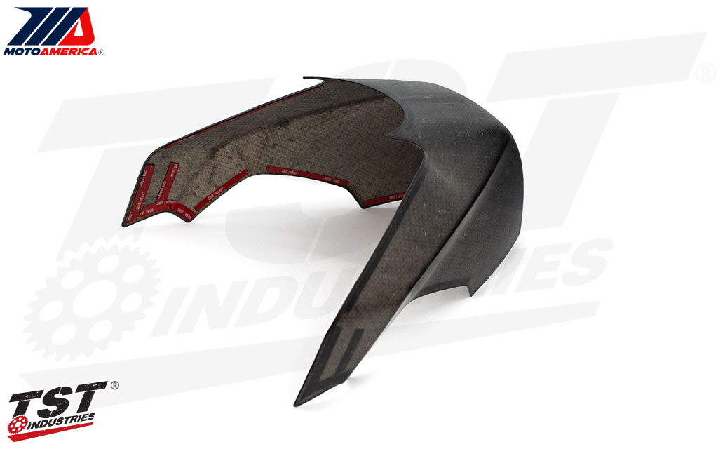 Upgrade your race bike with the TST WORX Fiberglass Tank Cover Extender.