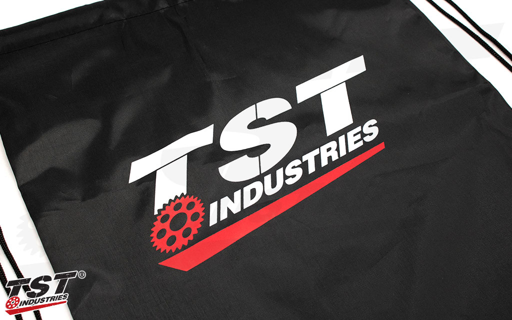 Screen printed TST Industries logo.