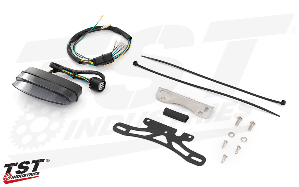 What's included - Standard Fender Eliminator kit shown with Smoked LED Integrated Tail Light.