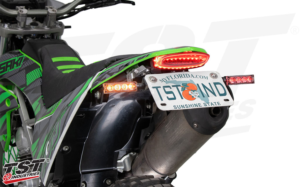 Modern sequential turn signal light pattern elevates the styling of any motorcycle.