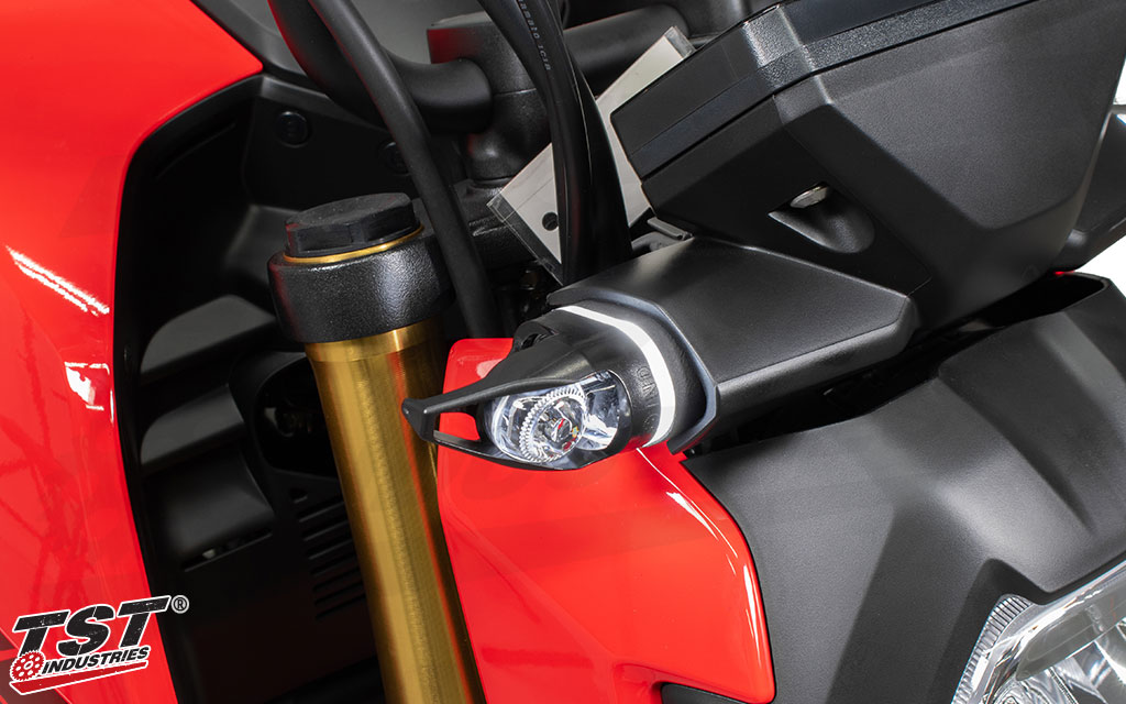 Add extra space between the mounting surface and the illuminated base of the TST MECH-style Turn Signals.