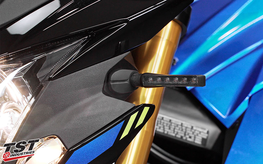 Upgrade your Suzuki GSX-S750 with sleek and modern LED turn signals from TST Industries.